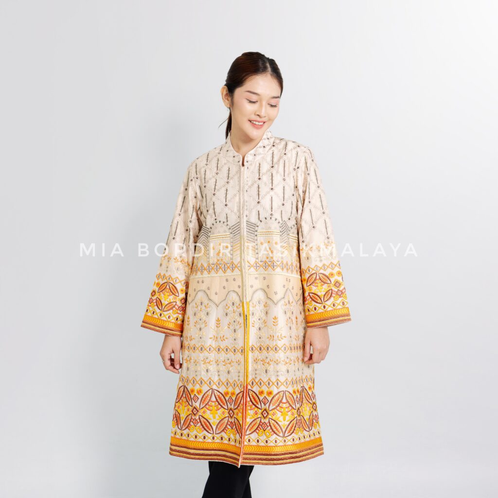 Custom embroidered outerwear supplier USA manufacturing warehouse bulk order Mia Bordir Indonesia